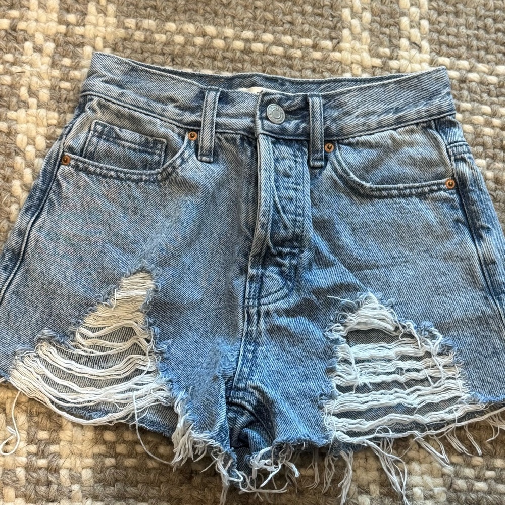 PacSun Distressed Denim Women Shorts High Rise